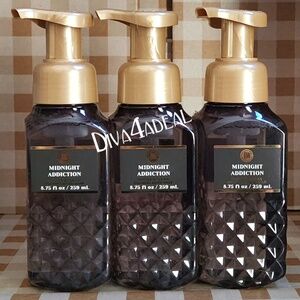 3X Bath & Body Works Everyday Luxury MIDNIGHT ADDICTION 8.75 OZ Hand Bundle